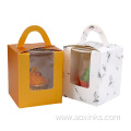 Square Dessert Box Paper Cake Korean With Handle